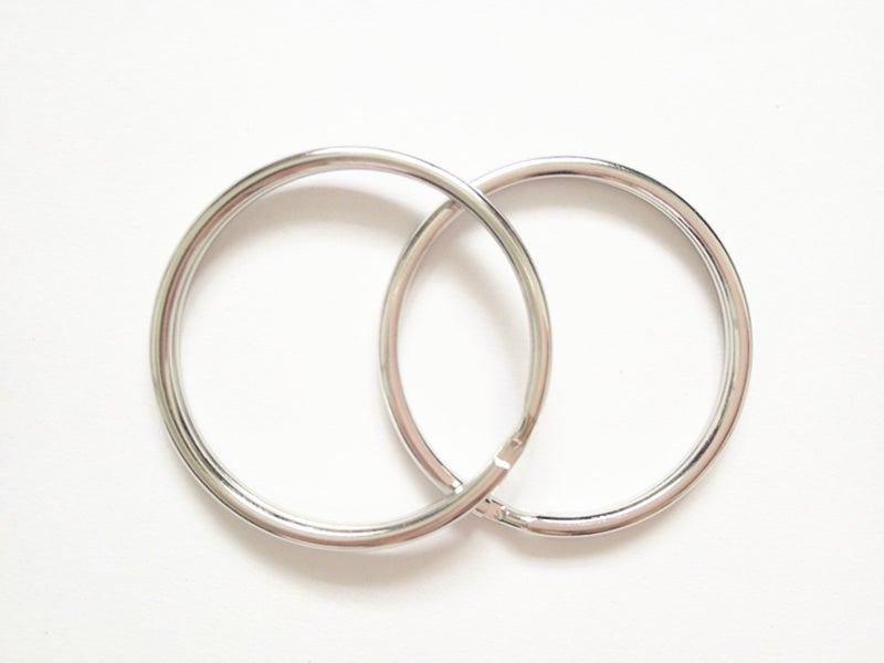 INNETOC 50 Pcs 38mm 1.5" Round Edged Circle Split Key Chain Ring Connector Keyring Keychain Rings for Keys - 1.5 inch Metal o Keychains for DIY Crafts/Car Key/ID Card/Tag - Image 2